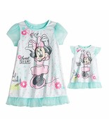 Minnie Mouse Toddler Girl Sweet Dreams Floral Nightgown with Doll Gown - $552.28 MXN
