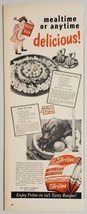 1949 Print Ad Fritos Corn Chips Turkey Dressing Fruit Salad Dallas,Texas - £12.35 GBP