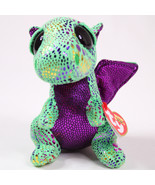 Ty Beanie Boo Cinder Green Metallic Dragon Plush Stuffed Animal Toy 10&quot; ... - $6.85