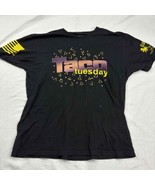 Taco Tuesday Grunt Style Men T-Shirt Black Printed Short Sleeves XLarge - $19.80