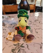 Jiminy Cricket Disney Store Plush St Patricks Day Mini Bean Bag 8&quot; NEW w... - $202.42 MXN