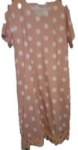 Misslook Womens XXL Plus Size Tan White Polka Dot V-Neck Top Blouse - £9.59 GBP