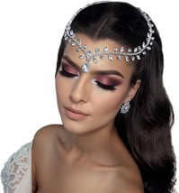 Bridal Rhinestone Headband Hair Comb for Women Wedding Teardrop Headpiece Bridal - £29.06 GBP
