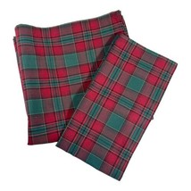 New Lot Longaberger 36&quot; Table Square Overlay Evergreen Plaid Fabric + Na... - £29.88 GBP