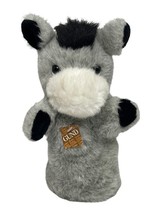 Gund Donkey Funnanimals Plush Hand Puppet Gray Black White VTG 1981 Farm Animal - £16.57 GBP