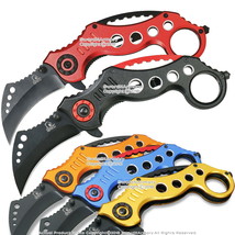 7.5&quot; Tactical Karambit Spring Assisted Folding Rip Knife W/ Glass Breaker - $9.98