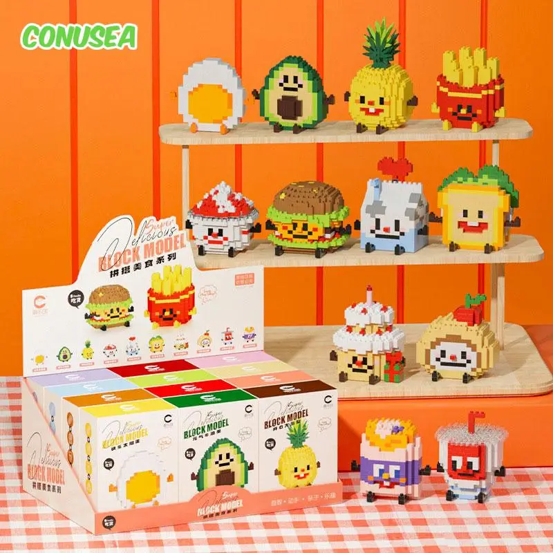 Ng blocks puzzle mini brick charms fruit drink avocado pineapple hamburger diy assemble thumb200