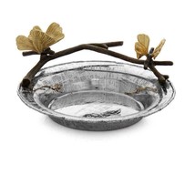 Michael Aram Butterfly Ginkgo Hand Textured Stainless Steel Wine Coaster 175763 - £89.32 GBP