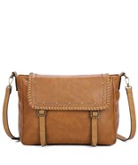 Ampere Creations Vegan Leather Crossbody Bag Light Brown SOFT - $41.14 CAD