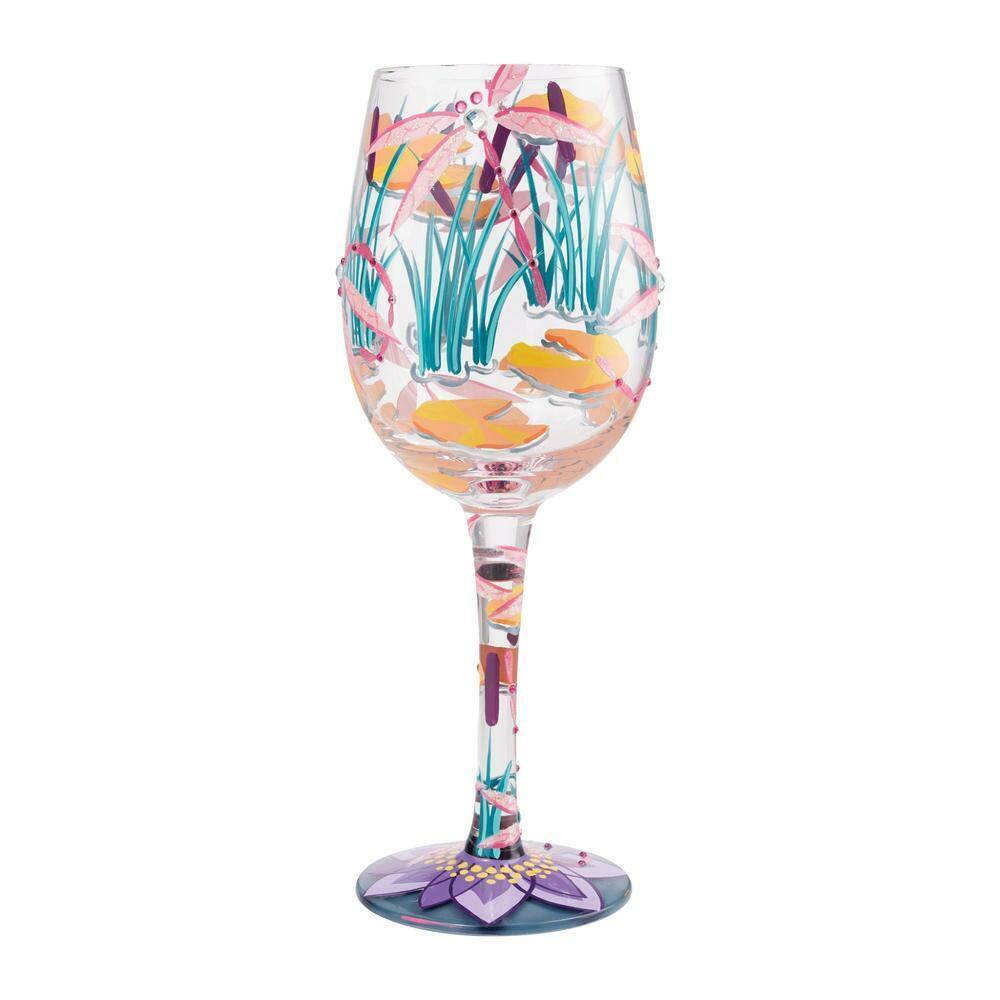 Primary image for Lolita Wine Glass Dragonfly Magic 15 oz 9" High Gift Boxed Collectible #6009218 