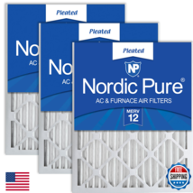 Nordic Pure 14X25X2 Actual Size 13 1/2 X 24 1/2 X 1 3/4 Pleated Merv 12 Air - $79.02