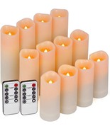 Exquisite Pack Of 12 (D2.2&quot; X H4&#39;&#39;5&#39;&#39;6&quot;) Waterproof Outdoor Indoor Candl... - $40.96