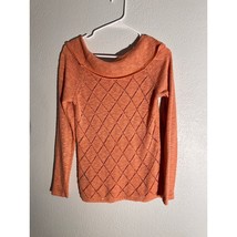 I.N. Studio Orange Diamond Knit Cowl Neck Sweater – Size M - $17.82