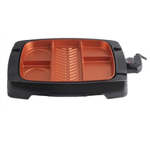 Brentwood Multi-Portion Electric Indoor Grill with Non-Stick Copper Coating - £64.37 GBP