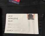Lucky Brand Men&#39;s 412 Athletic Slim Black 34x32 Two Way Stretch - $34.65