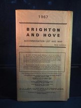 Vintage Brighton E Hove Accommodation List E Mappa 1967 Gran Bretagna - £28.21 GBP