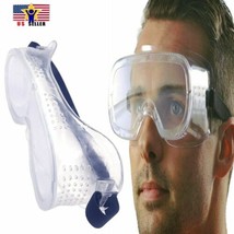 Safety Goggle Over Glasses Lab Work Eye Protective Eyewear Clean Lens Anti Dusts - £7.92 GBP