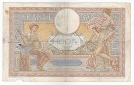 France, 100 Francs, 1937, P86b, XF, Little Damage in Bottom Right - $24.35