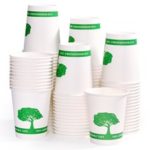 Vplus 400 Pack Compostable Paper Cups, 8 oz Paper Coffee Cups, Biodegradable Dis - $54.99