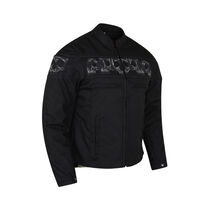High Mileage Men&#39;s Textile Jacket with Embroidered Reflective Skulls - 5... - €109,90 EUR
