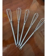 Wire Whisks Set 5 Pc 7 Inch Small Stainless Steel Whisk Cooking Favors B... - $15.83