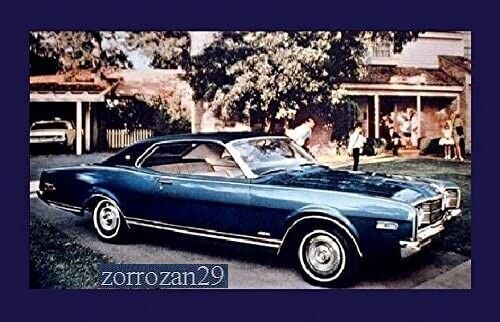 1968 MERCURY MONTEGO MX BROUGHAM TARJETA POSTAL DE COLOR VINTAGE DE 2... - $7.48