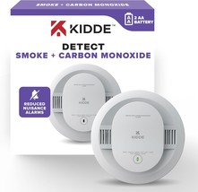 Kidde Smoke &amp; Carbon Monoxide Detector, AA Battery Powered, LED Warning ... - £47.78 GBP