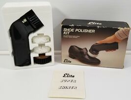 a5) Vintage Elite Super Shiner Shoe Polisher Kit Battery Operated - $5.93
