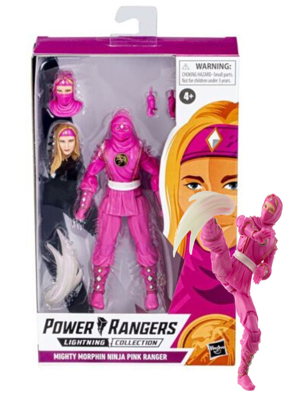 Power Rangers Lightning Collection Mighty Morphin Ninja Pink Ranger 6" Fig NIB - $16.88
