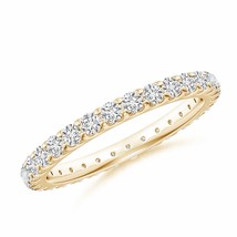 ANGARA 1.12 Ct Shared Natural Diamond Eternity Wedding Band for Her in 14K Gold - £1,036.25 GBP