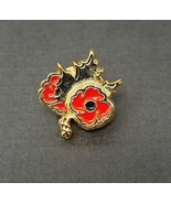 Remembrance Day Poppy Pin Maple Leaf Canada Canadian Veterans Flower - £6.64 GBP