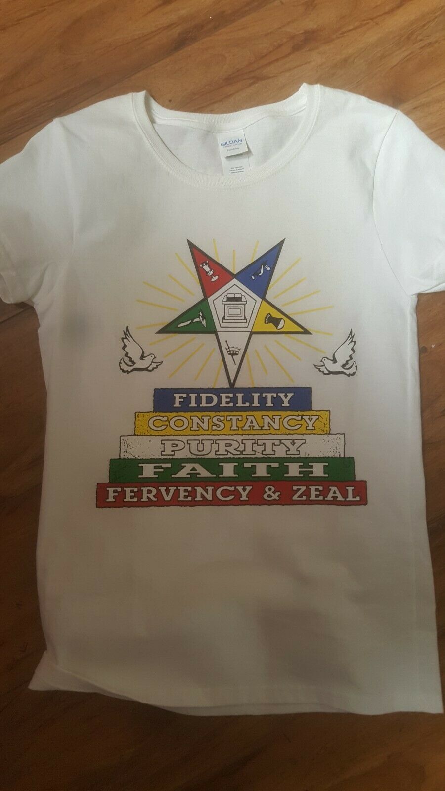 Order of the Eastern Star T-Shirt White O.E.S If the Shoe Fits T-Shirt - $18.99