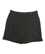 LL Bean Skort Sz 8 Golf Short Skirt Black Zipper Pockets Hiking Nylon St... - £17.89 GBP