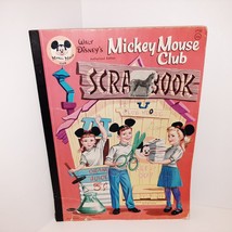 Walt Disney&#39;s Mickey Mouse Club Scrapbook Whitman 1957 Vintage Book - £11.67 GBP