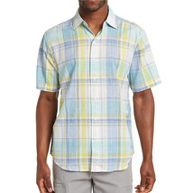 Tommy Bahama Men&#39;s Short Sleeve Paradise Plaid Button Front Shirt New Bl... - £31.35 GBP