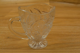 Creamer Pitcher Crystal  Star Of David Pattern?? Clear Approx. 3 1/2 Inches Tall - £7.76 GBP