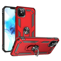 Magnetic 360° Ring Shockproof PC TPU Hybrid Case for iPhone 13 6.1&quot; RED - £6.14 GBP