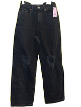 Size 4/27 Womens Misses High-Rise Baggy Jean Wild Fable Jeans (Black Distressed) - £8.94 GBP