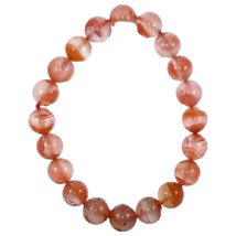0.4&quot; China Certified Nature South Red Agate Jade Red Lucky Round Pearl Women&#39;s B - £52.39 GBP