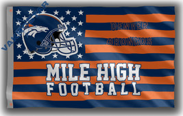 Denver Broncos Football Team Fan Flag 90x150cm3x5ft Mile High Football Banner - $13.95