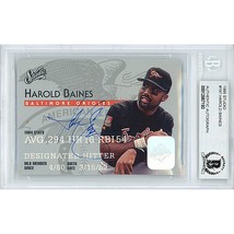 Harold Baines Baltimore Orioles Auto 1995 Studio Signed On-Card Beckett BGS Slab - £77.06 GBP