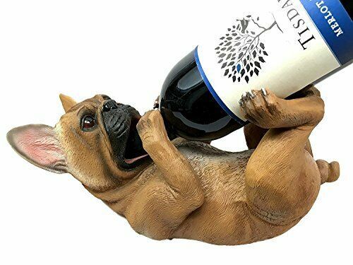 Ebros Pedigree French Bulldog Frenchies Wine Oil Bottle Holder Kitchen Decor