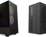 NZXT H5 Flow RGB Compact ATX Mid-Tower PC Gaming Case with NZXT C850 Gol... - $370.99