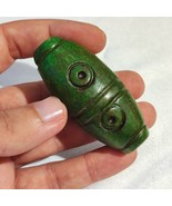 Ancienne amulette de perles yeux en pierre sculptée en pierre hawlight v... - €47,55 EUR