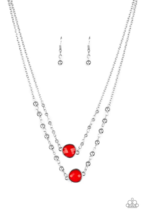 Paparazzi Colorfully Charming Red Necklace - New - £3.54 GBP