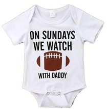 On Sundays We Watch Football with Daddy Baby Onesie Romper - £11.99 GBP