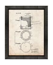 Dice Cup Patent Print Old Look with Beveled Wood Frame - £19.99 GBP+