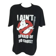 Men&#39;s &quot;Ain&#39;t Afraid of No Ghost&quot; Ghostbusters Black Graphic T Shirt Size... - £15.46 GBP