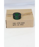 Crate and Barrel Taper Holder Green Candle Holder Heavy 2&quot; Dia x .9 H  L... - $18.61
