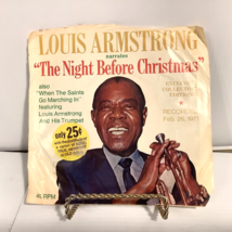 Louis Armstrong 45 &amp; Picture Sleeve The Night Before Christmas Excellent - £6.22 GBP